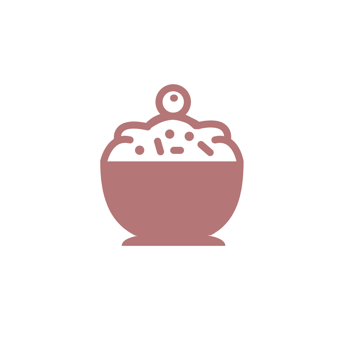 red ice cream bowl icon